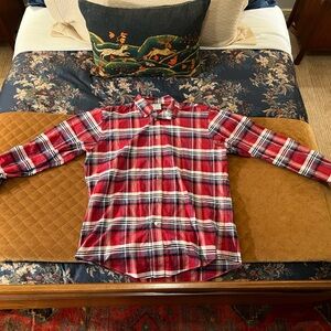 Brooks Brothers plaid men’s L red and white button down